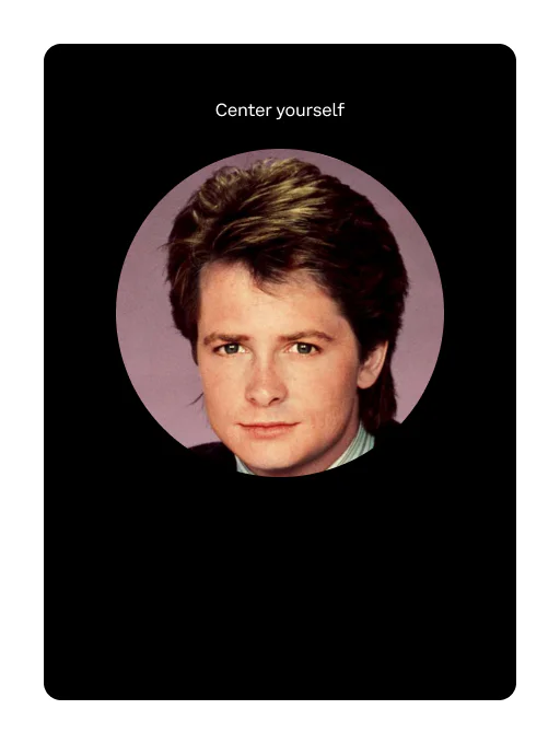A selfie frame reading Center yourself